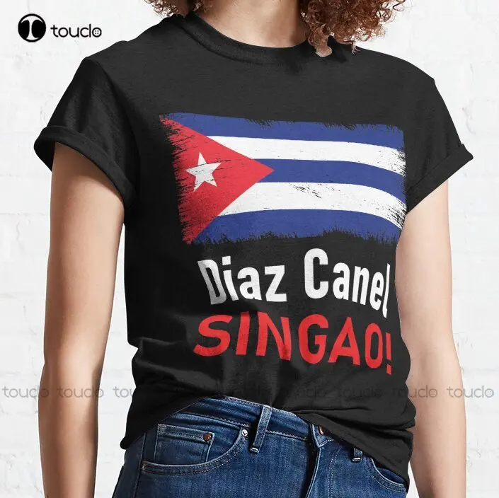 

New Diaz Canel Singao | Sos Cuba | #Soscuba Free Cuba Cuba Sos Cuba Classic T-Shirt Cotton Tee Shirt Red Shirts For Men