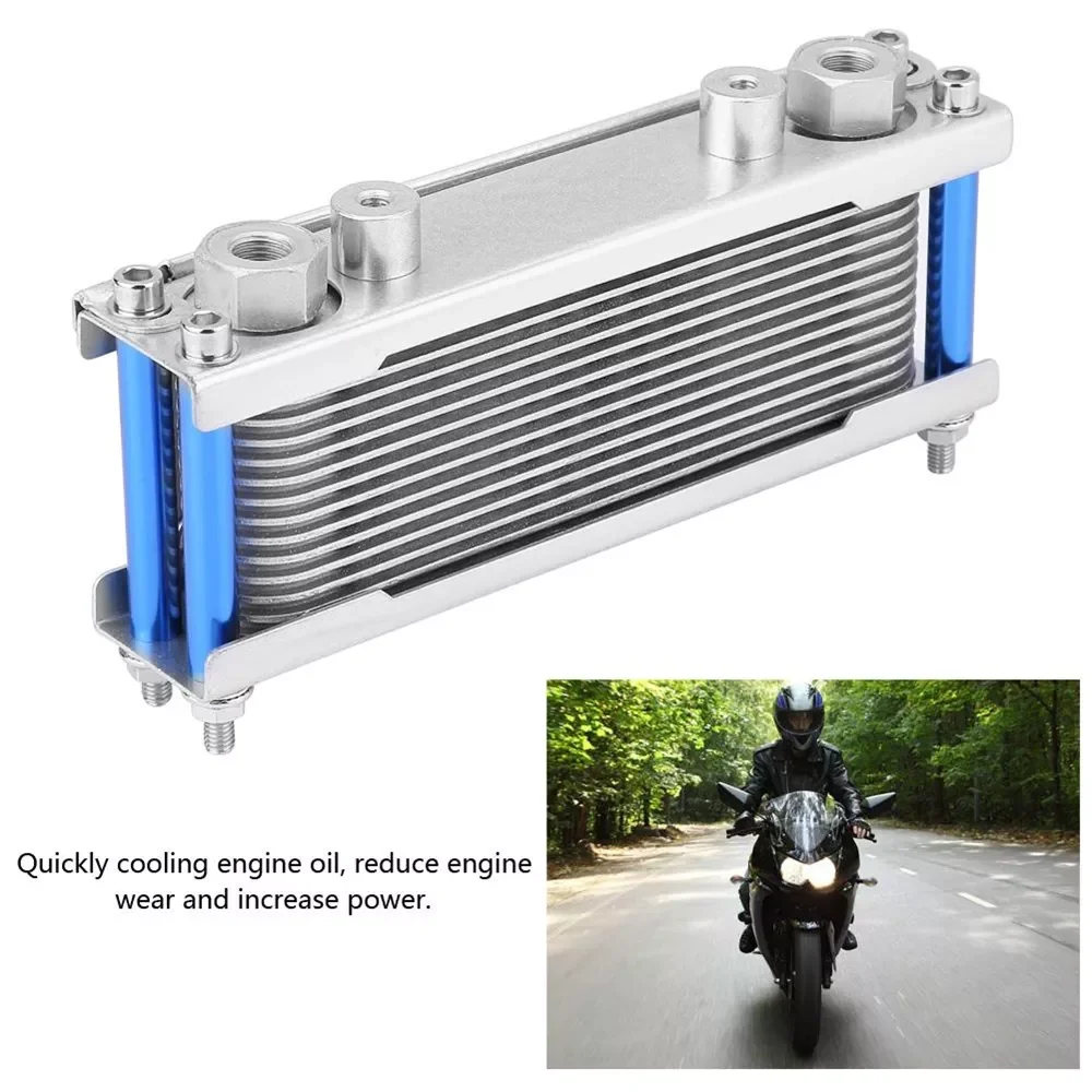 

Universal Standard motorcycle modified oil cooler 80ml radiator CNC cooling 110cc-200cc For dirt bike Horizontal engine