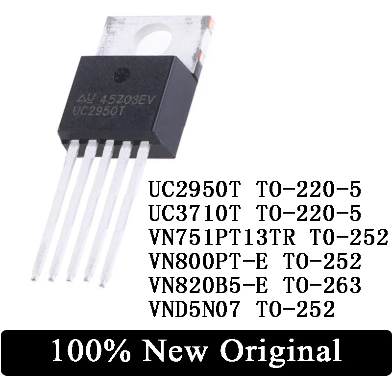 10 шт. UC2950T UC3710T VN751PT13TR VN800PT-E VND5N07 TO-220 TO-252 TO-262 Драйвер IC Chip Stock PCB arduino Бесплатная доставка