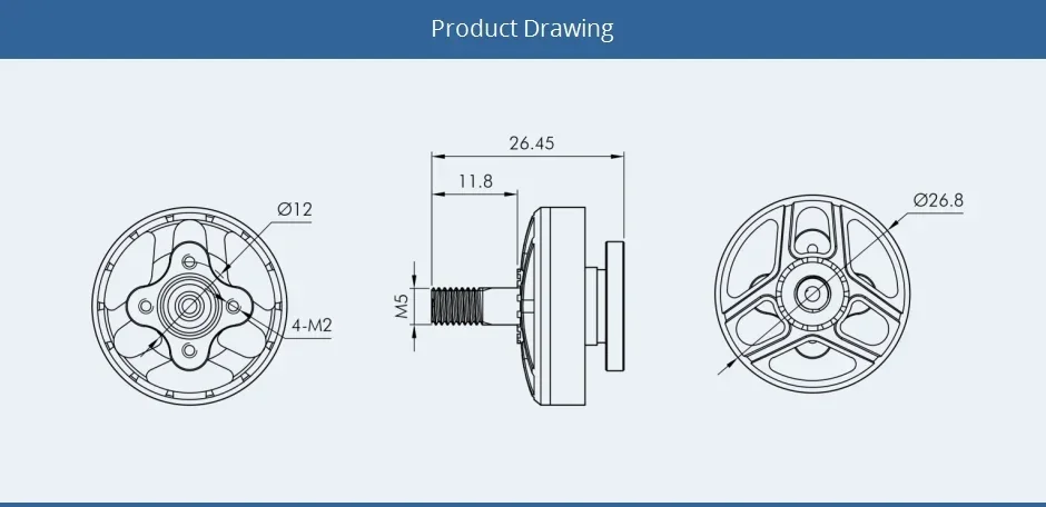 T-MOTOR Новый F2203.5 1500KV 2850KV 3550KV 4 ~ 6S Бесщеточный двигатель для 3-дюймовой Cinewhoop