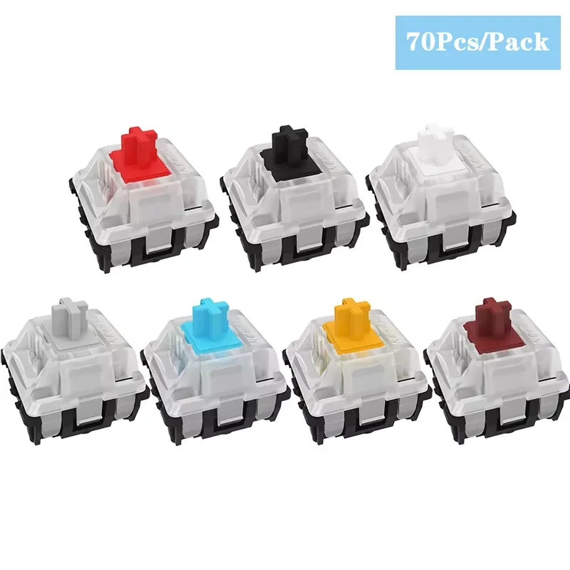 

70Pcs/Pack Gateron Optical Switch Linear Clicky Switch Black/Brown/Yellow/Red Switch For Optical Mechanical Gaming Keyboards