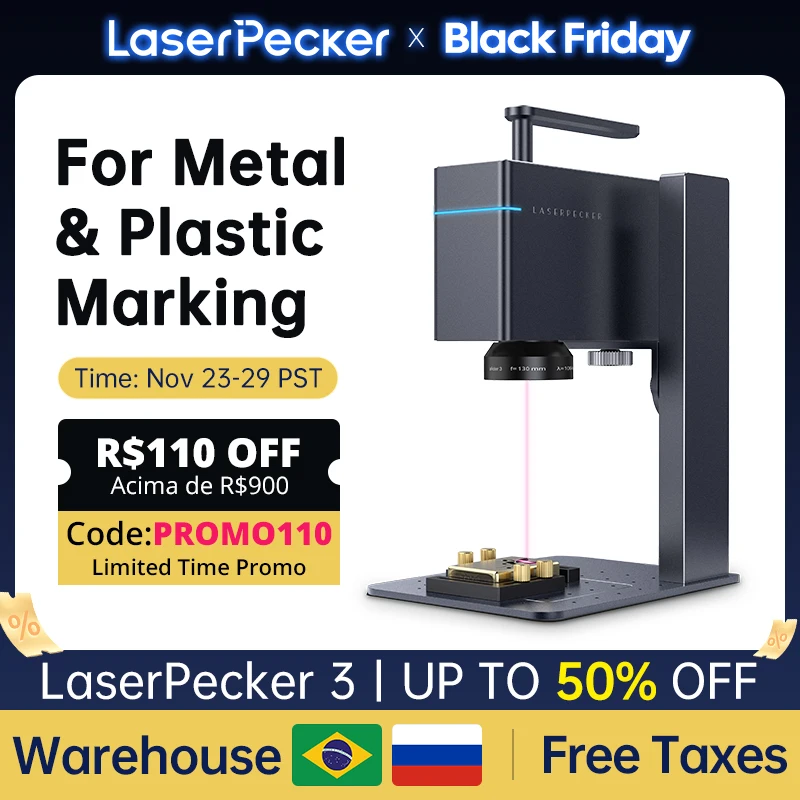 Laserpecker Metal And Plastic Laser Engraver Lp3 P