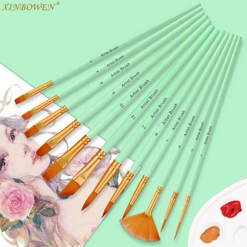 

Paint Brushes Set Painting Art Brush for Acrylic Oil Watercolor Artist Professional Painting Kits Round Pointed Nylon Hair