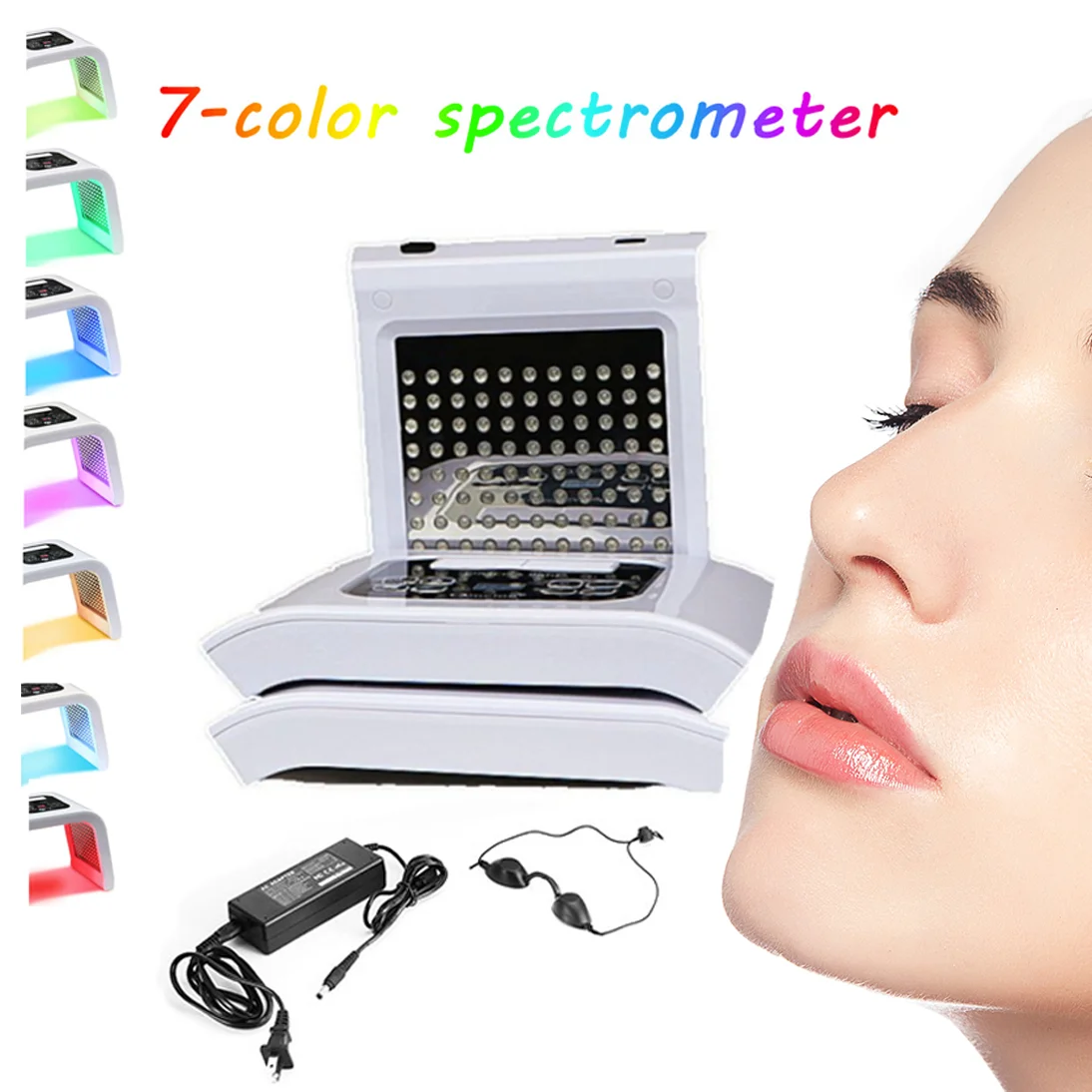 

Free Shipping Led Spectrometer Facial Red Light Beauty Salon Whitening Acne Removing Instrumentnt Beauty Photon Rejuvenation