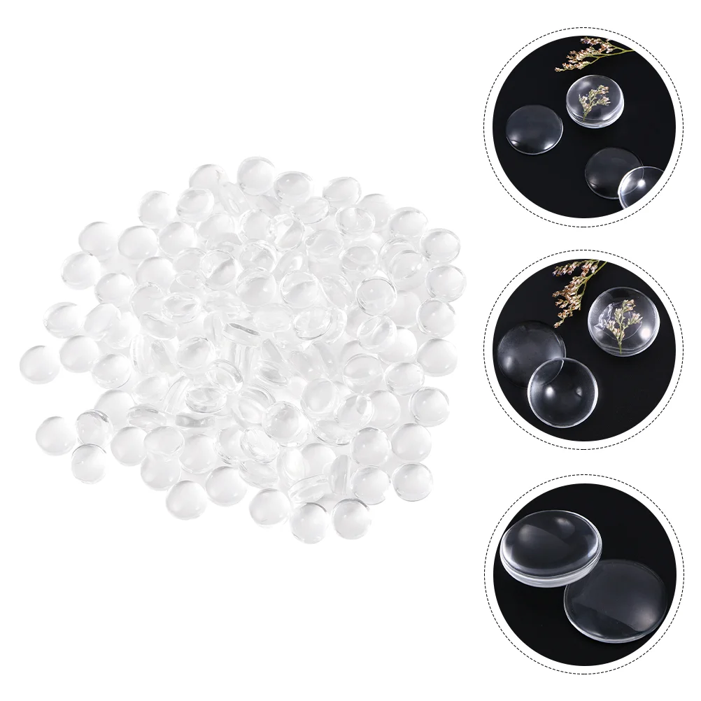 

150Pcs Clear Glass Cabochons Jewelry Making Cabochons Decors Cameo Pendants for Jewelry