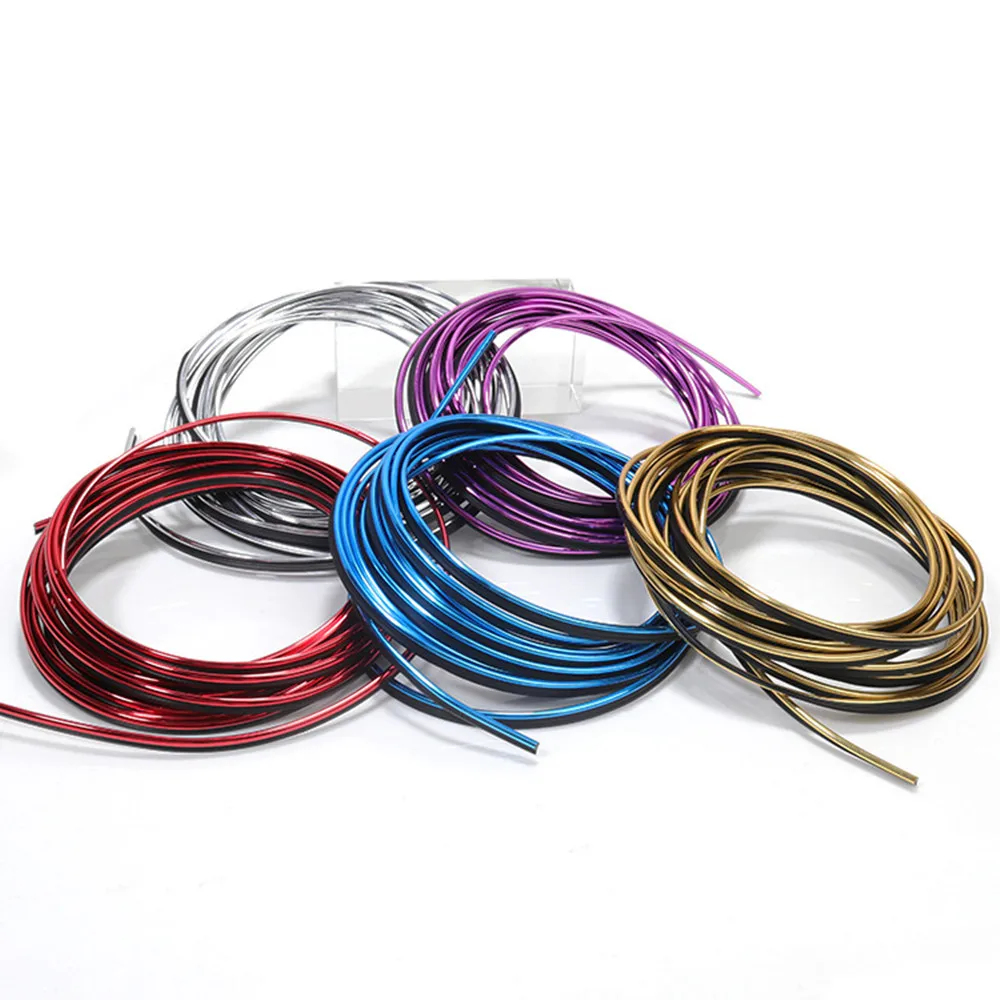 

2 Pcs 5m Auto Decorative Strip colour Car Door Board Gap Dashboard Product Interior Mouldings Car Style Accessories Professional