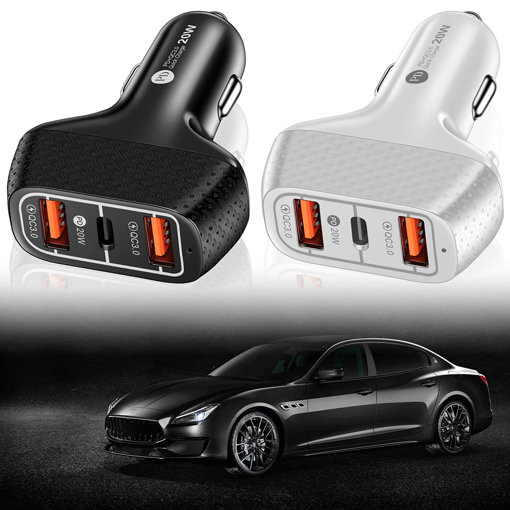

Автомобильное зарядное устройство USB Type-C, адаптер для быстрой зарядки автомобиля, компьютера, телефона, автомобильные аксессуары, высокока...