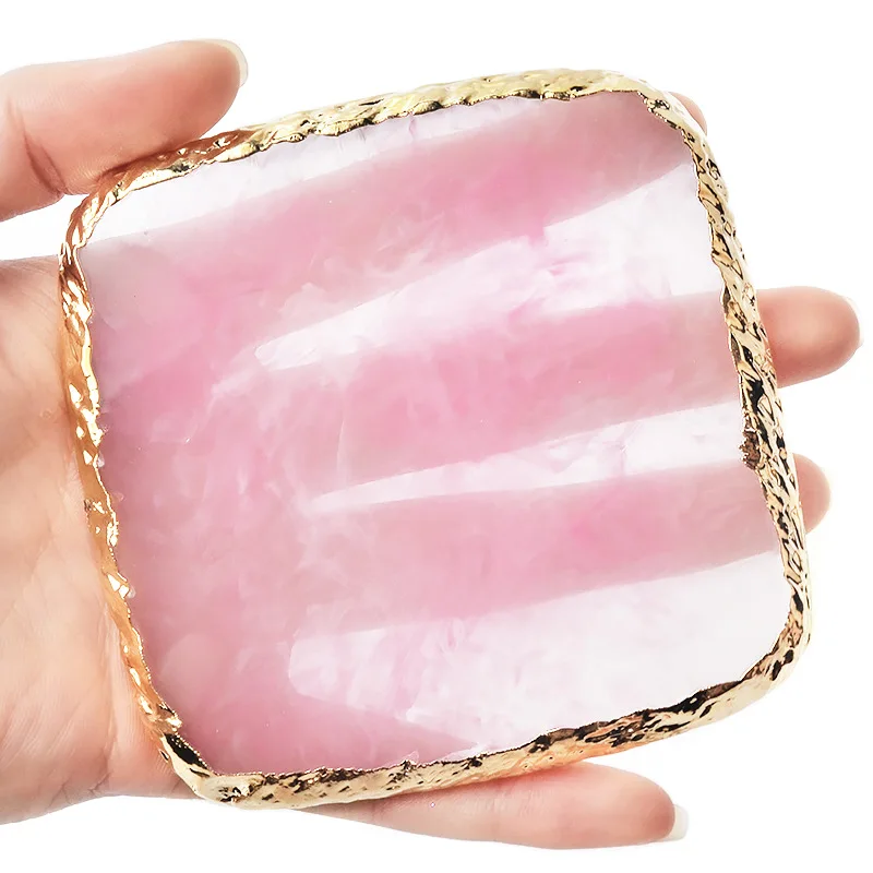 

Manicure Square Palette Resin Agate Nail Painting Palette Plate Tool