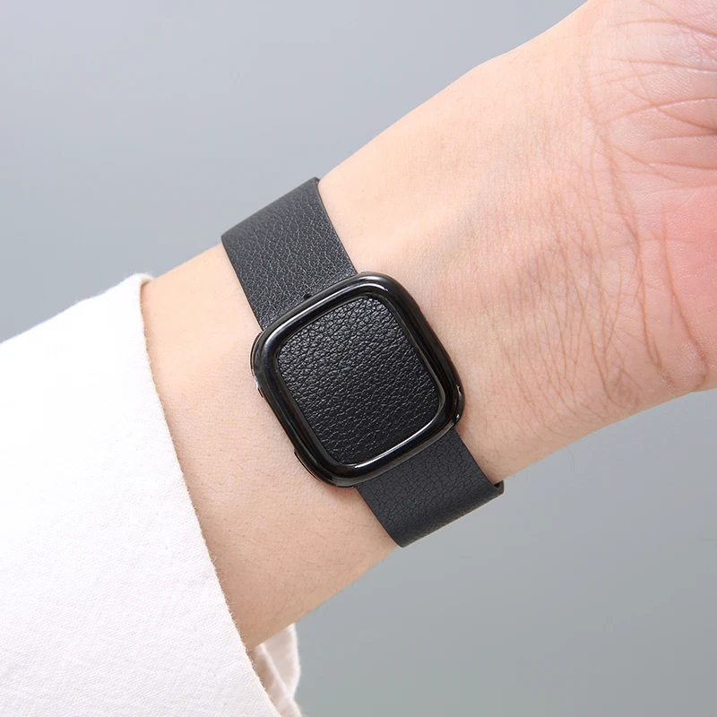 Genuine Leather Strap For Apple Watch Band Ultra 8 49mm 7 6 41mm 45mm 40mm 44mm Women Bracelet for iWatch Series 8 3 SE 38 42mm