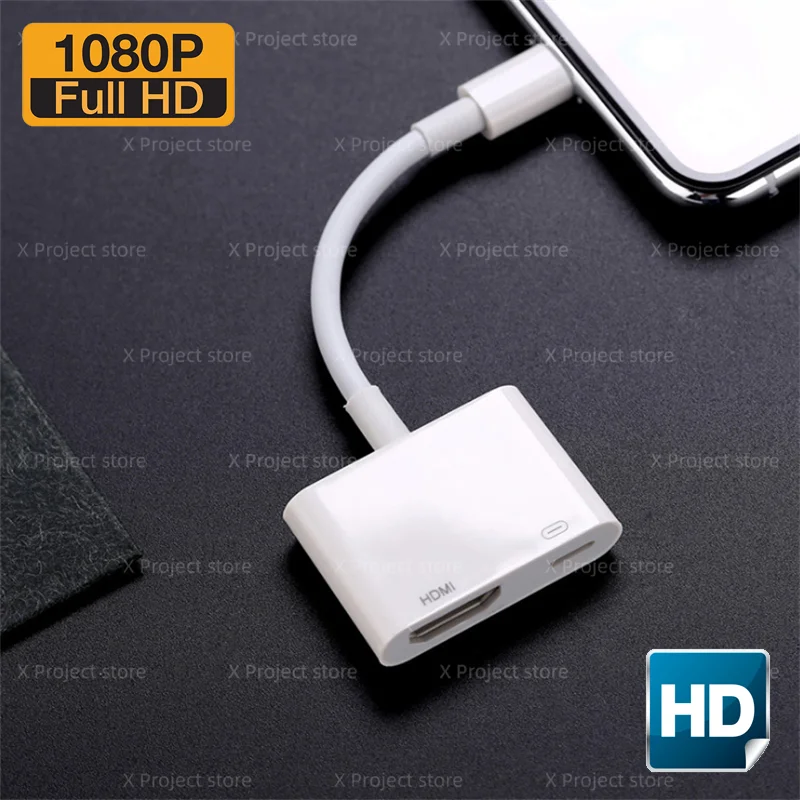 Для Lightning-HDMI-совместимый Full HD аудио-видео адаптер AV-конвертер для iPhone 13 12 XS XR X 8P 7 iPad