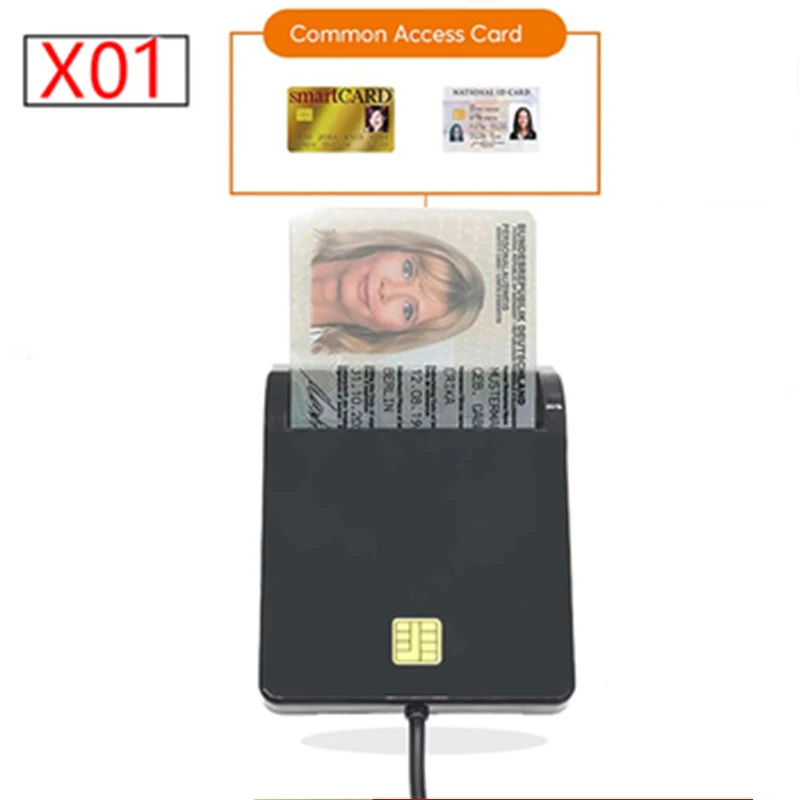 X01 USB Смарт-кардридер для банковских карт IC/ID считыватель карт EMV Высокое качество для Windows 7 8 10 Linux OS USB-CCID ISO 7816