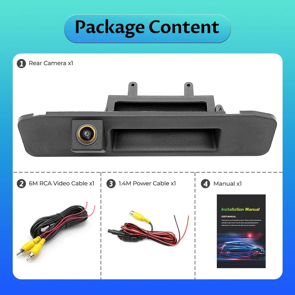 AHD 1080P Автомобильная камера заднего вида на ручке багажника для Mercedes Benz ML350 W176 W205