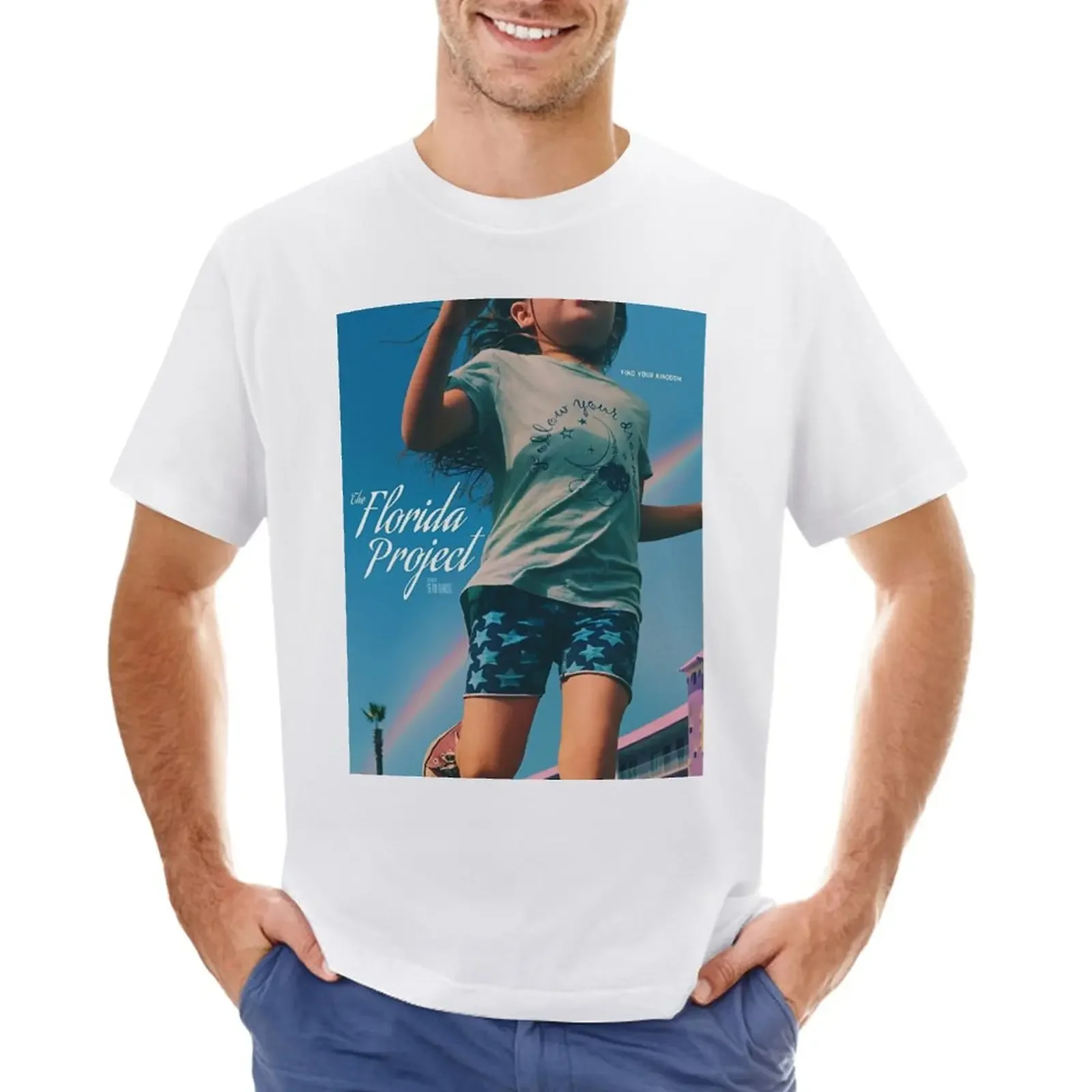 Футболка The Florida Project Rainbow большие размеры заготовки забавные мужские футболки