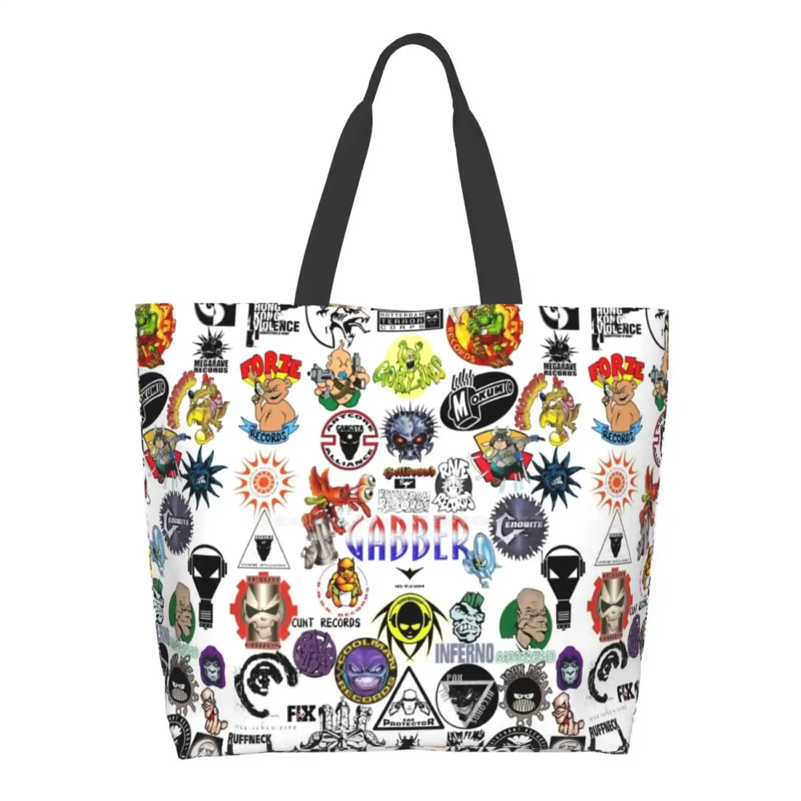 

Gabber S Shopping Bags Girls Fashion Casual Pacakge Hand Bag Gabber Mokum Forze Waxweazle Cenobite Enzyme X Deathchant