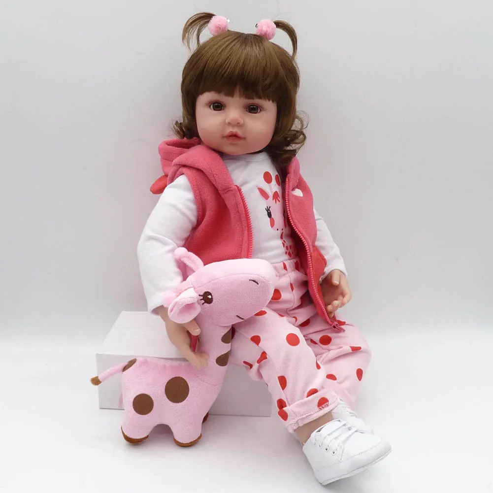 

Mini Lifelike Newborn Doll Kid Toddler Sleep Playmate Cloth Doll with Hair Realistic Dressed Toy Children Day Gift