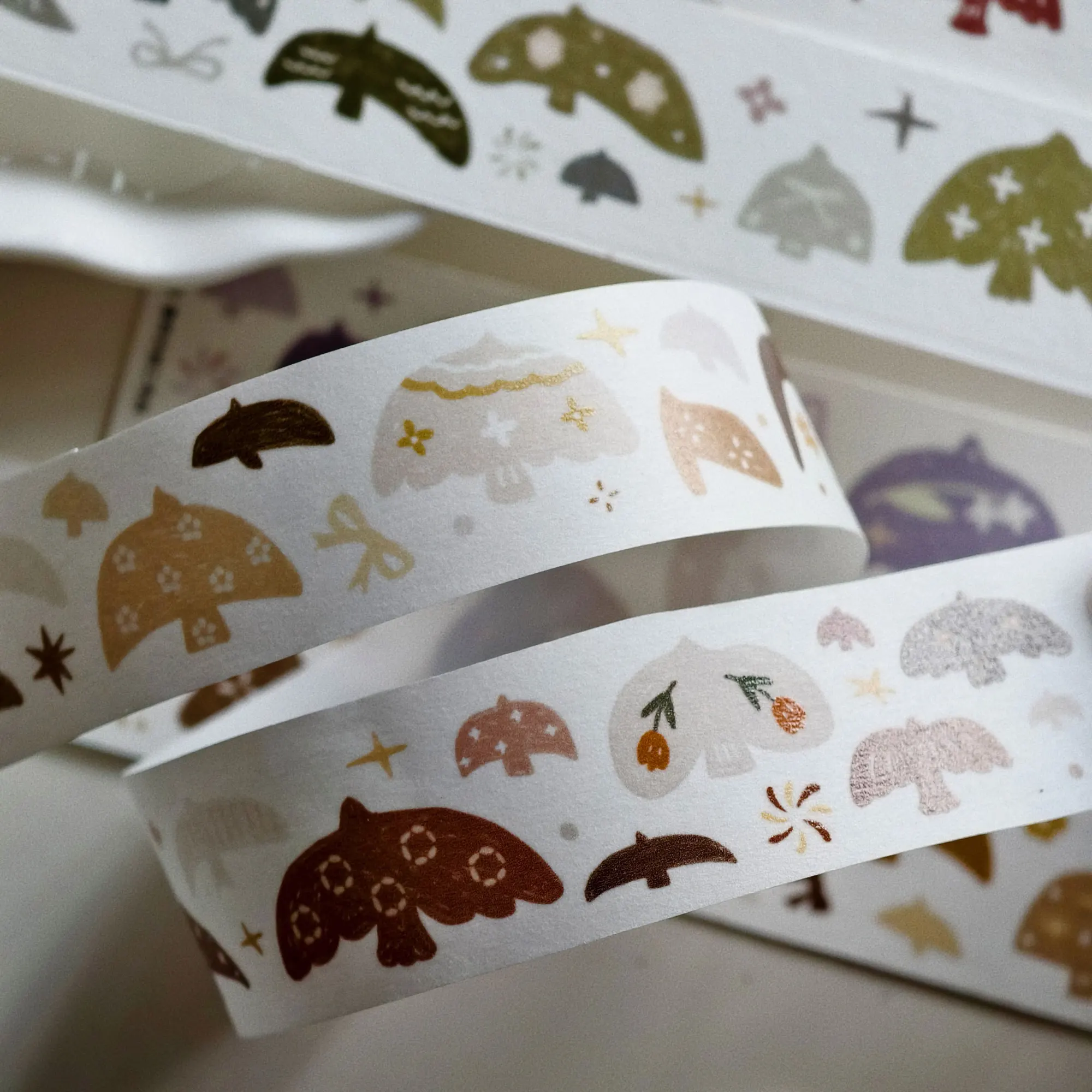 

Ретро наклейки на ленту Washi "Радужные птицы"