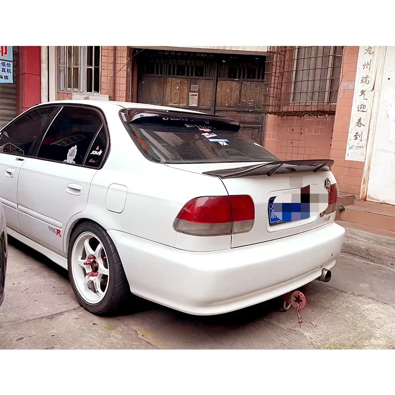 Спойлер для Honda Civic 1998-2002 задний плавник 6-го поколения карбоновое волокно седан 4