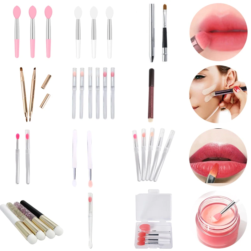 

1-3PCS Lipstick Matte Smudge Brushes Mini Makeup Brushes Round Precision Concealer Brush Fingertip Makeup Brush Makeup Accessori