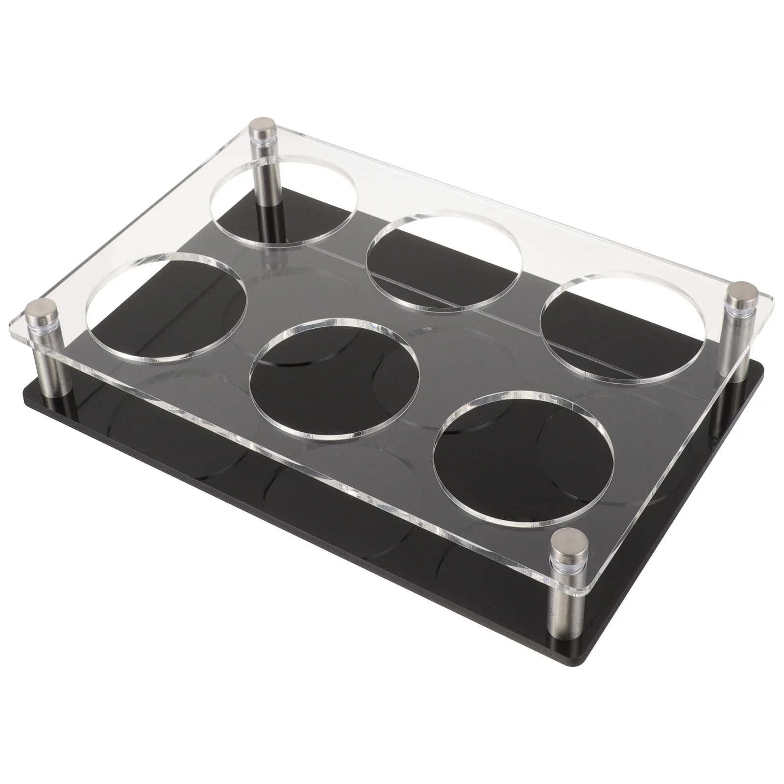 

Shot Glasses Server Acrylic Cup Holder Shot Glasses Server Tray for Whiskey