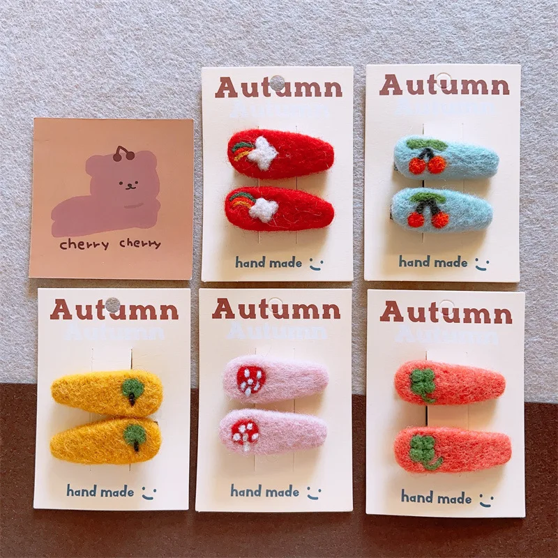 

Kids Cute Wool Felt Handmade Duckbill Hair Clip Girls Simple Side Clip