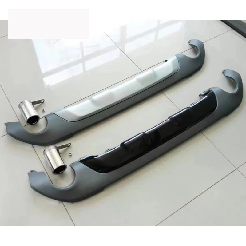 Черный диффузор для заднего бампера глянцевая черная губа BMW X1 F48 2016 2017 2018 2019