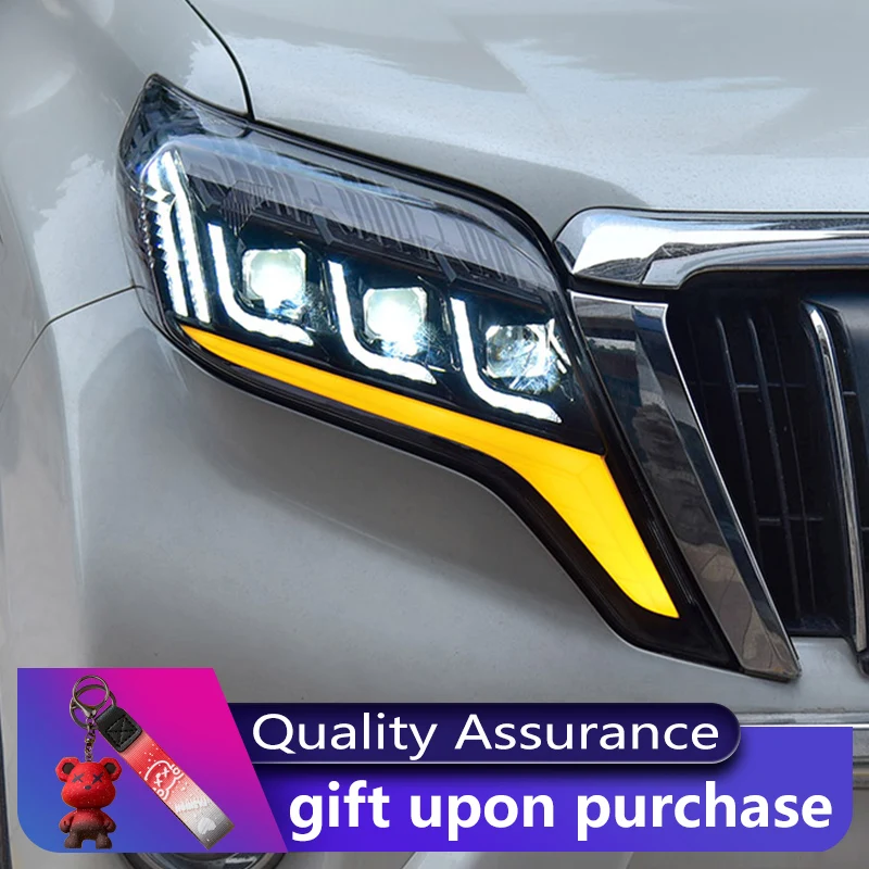 Фара в сборе для Toyota Prado 2014-2017 LC150 светодиодные DRL пара аксессуаров передних