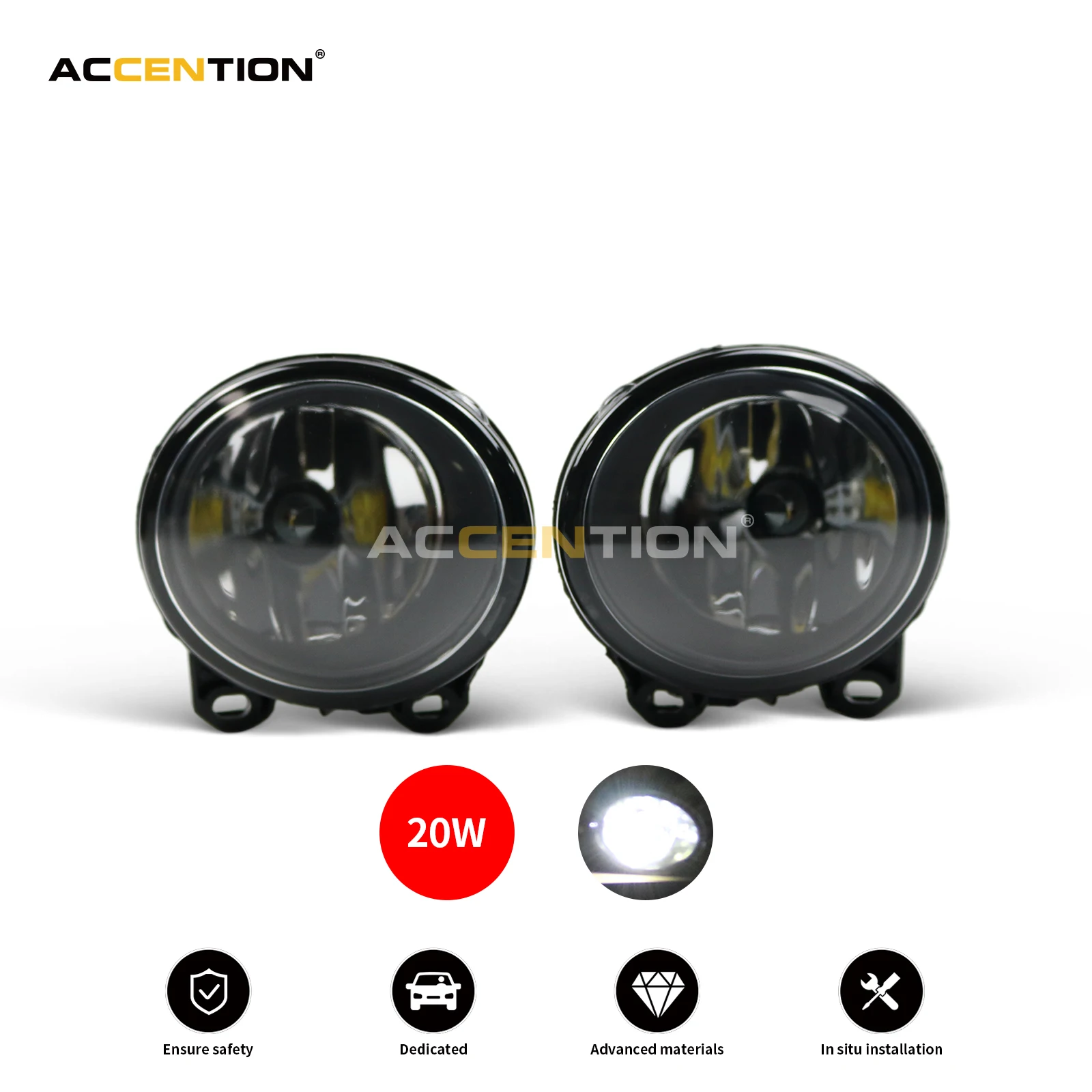 

LED Fog Light With LED Bulbs 20W Fog Lamp 63177839865 63177839866 For BMW 2 3 5 Series Coupe F22 F23 M5 F10 F11 E92 E93 F07