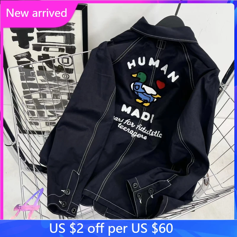 Human Made Jackets High Quality Duck Embroidery Casual Oversize Men's Women's Humanmade Jacket