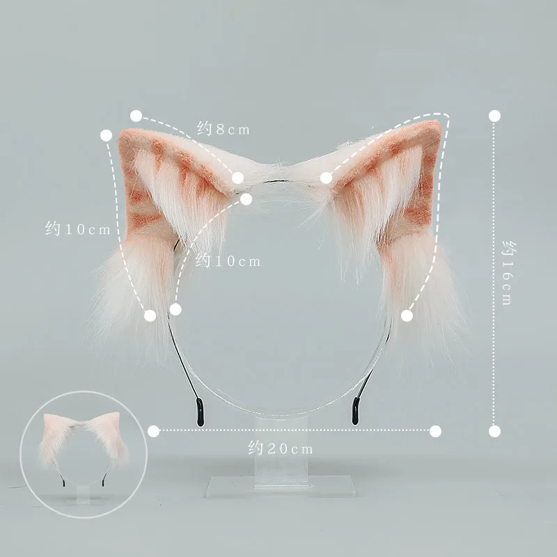 Повязка на голову с пушистыми кошачьими ушками в нескольких стилях Ультра мягкий