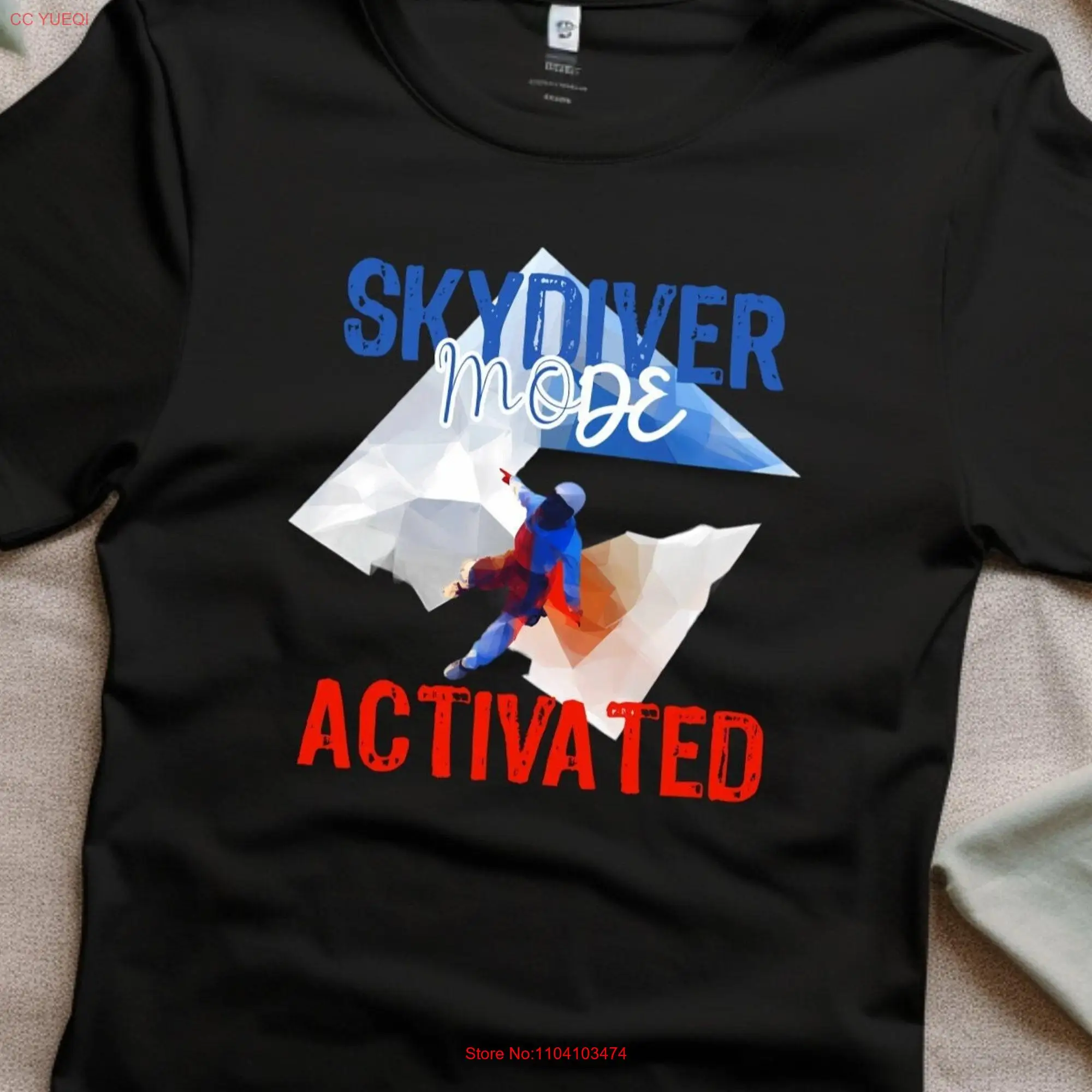 Парашютная футболка с длинным или коротким рукавом для любителей спорта