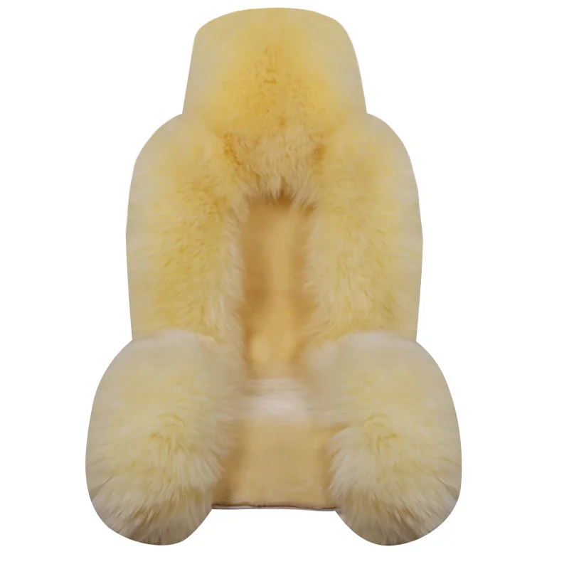 

Car Cushion Winter New Pure Wool Cushion Fur Integrated Plush Car Mats Winter Woollen Pad Warm Seat Cover