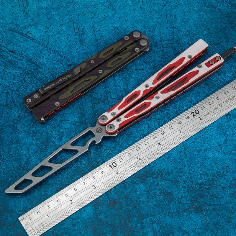 Maxace Единорог балисонг тренажер открывалка для бутылок нож-бабочка 420 нержавеющая