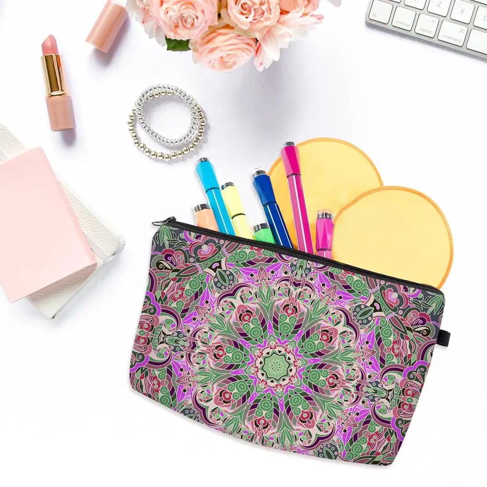 

Flowers Print Clutch DIY Polyester Handbag Envelope Bag Daily Money Phone Wallet Coin Purse for Girls Casual Accessories