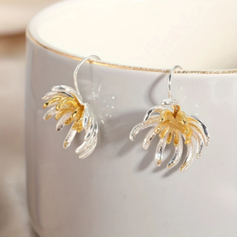 Индивидуальные висячие серьги в европейском и американском стиле с цветущими