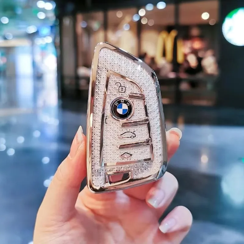 

Сверкающая сумка для ключей со стразами для BMW 5 серии 530 X1 X2 X3 X5 X6 X7 Blade 320li, автомобильный аксессуар для женщин