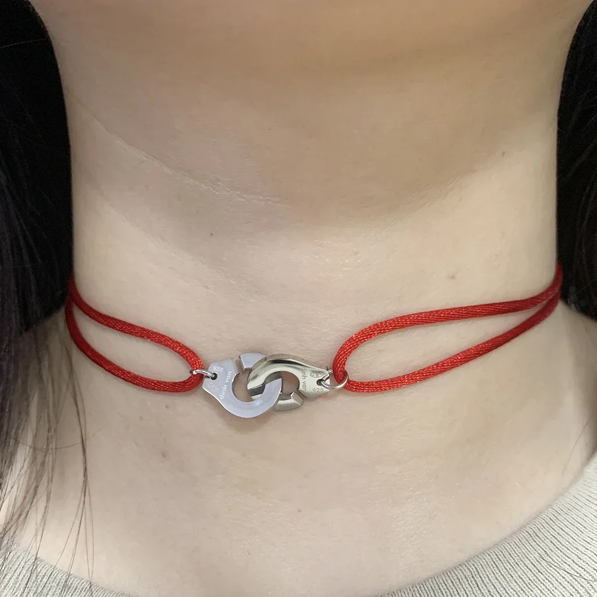 Высокое качество наручники из нержавеющей стали Les Menottes кулон ожерелье с