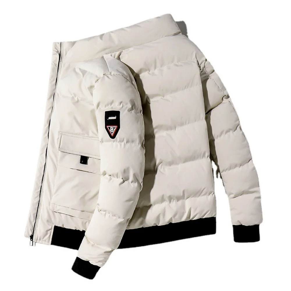 Autumn Winter Bomber Jacket Men Thick Military Jacket Cotton Padded Puffer Jacket Harajuku Casual Coats Men Fashion Clothing