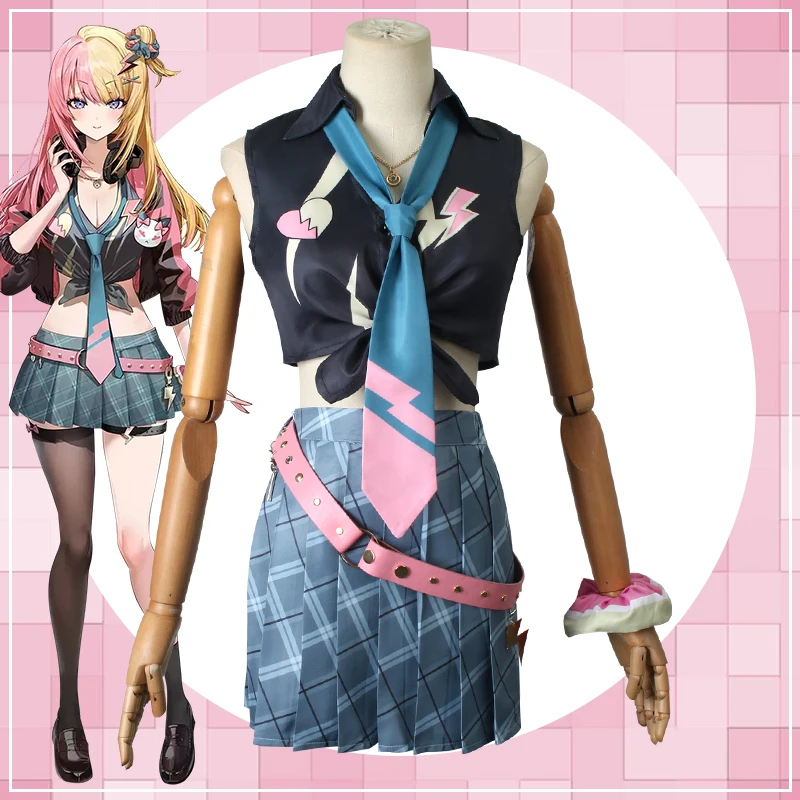 COSLEE Vtuber Nijisanji XSOLEIL Kotoka Torahime модная униформа платье карнавальный костюм женский на