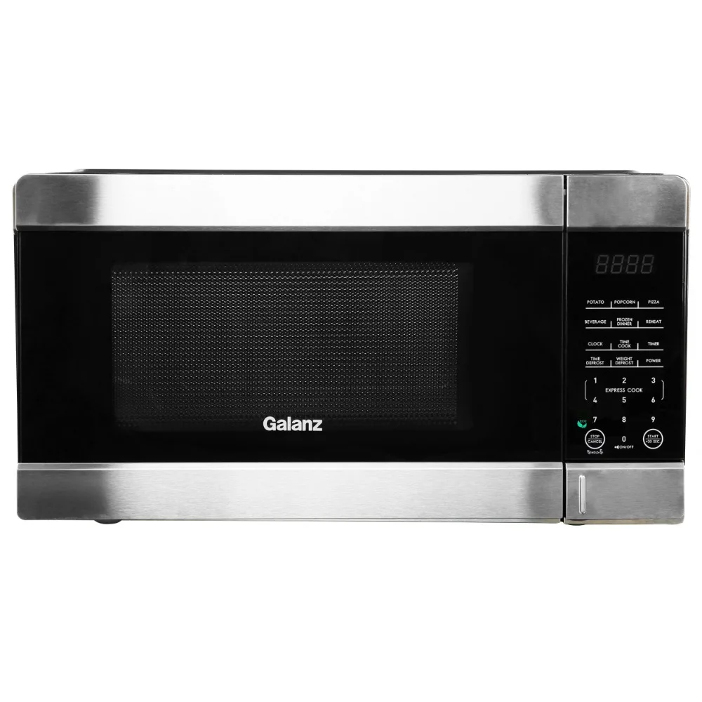 

1.1 Cu Ft 1000W Countertop Microwave Oven in Black With One Touch Express Cooking Microwave Free Shipping Ovens Kitchen Home