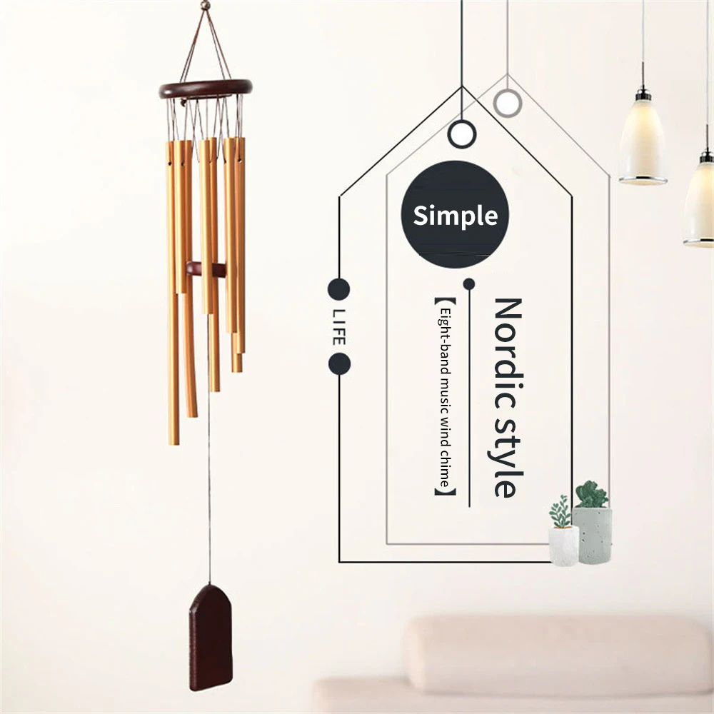 

Handmade Decorative Wind Chime Waterproof Wear-resistant Large Wind Chime Deep Tone Durable Memorial Wind Chimes Wonderful Tone