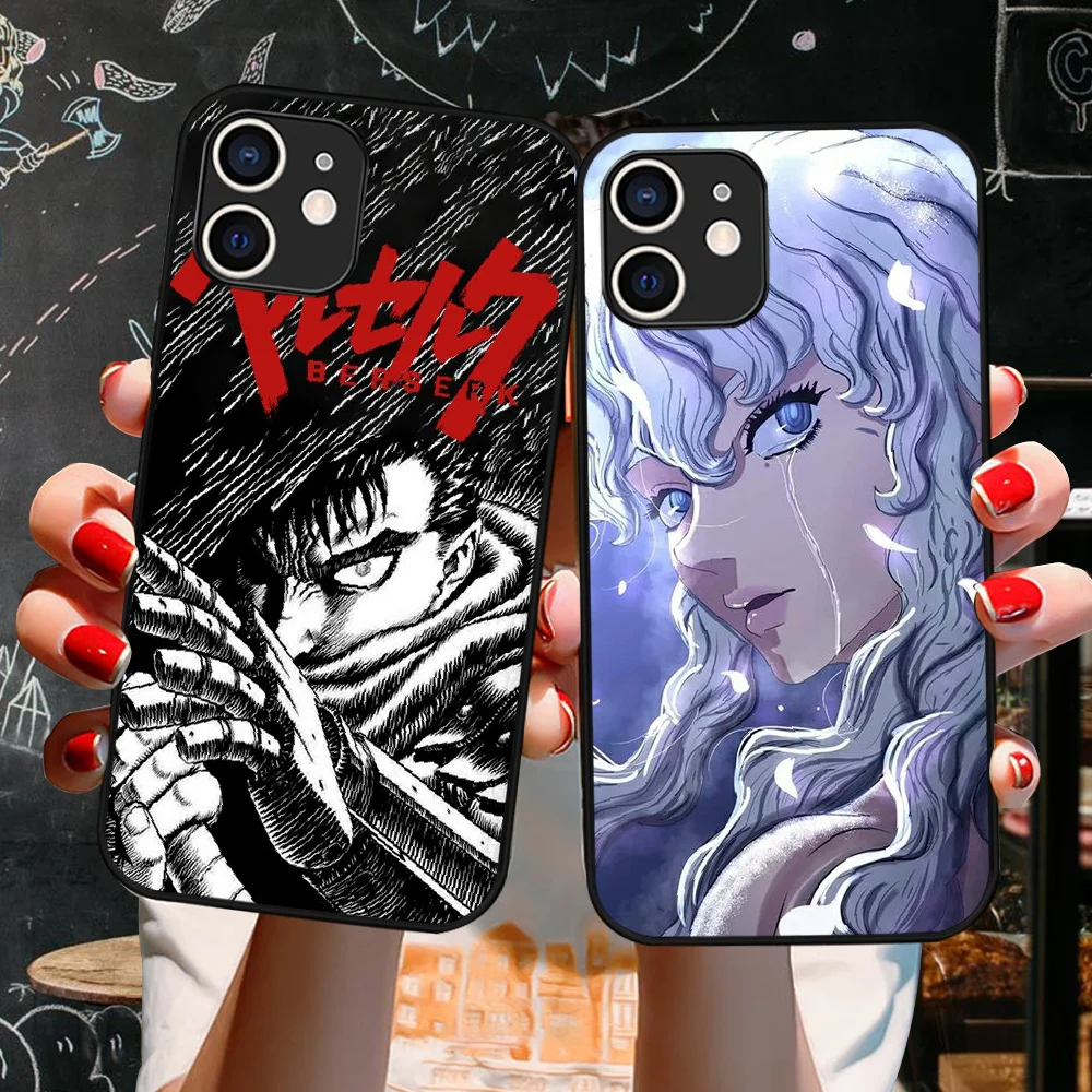 

Anime Berserk Guts Phone Case For iphone SE 2020 6 6S 7 8 11 12 13 Mini Plus X XS XR Pro Max black trend shell soft prime tpu