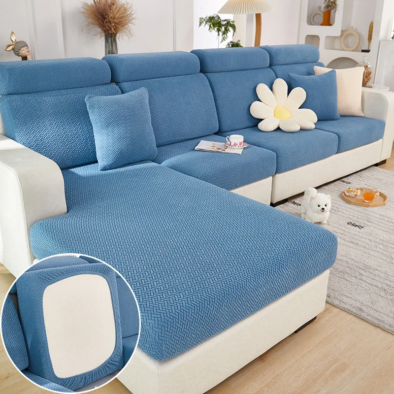 

Thick Jacquard Sofa Seat Cushion Cover Funiture Protector Couch Covers for Sofas Anti-dust Removable Seat Slipcover Kids Pets