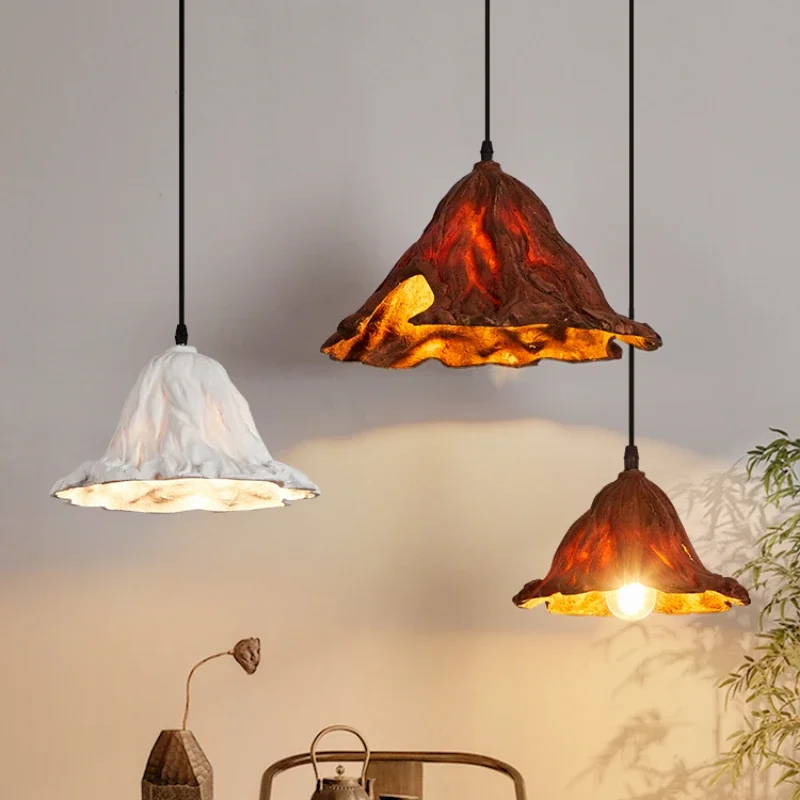 

New Chinese Lotus Leaf Chandelier Creative Personalized Art Restaurant Bar Lamp B & B Zen Tea Room Retro Nostalgic Lamps