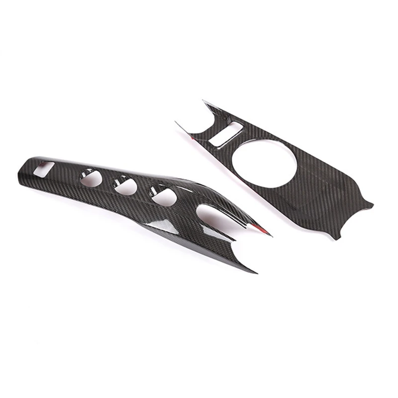 

For Ferrari- F12 Berlinetta 2013 Carbon Fiber Car Central Control Gear Cup Holder Decorative Panel Cover Accessories