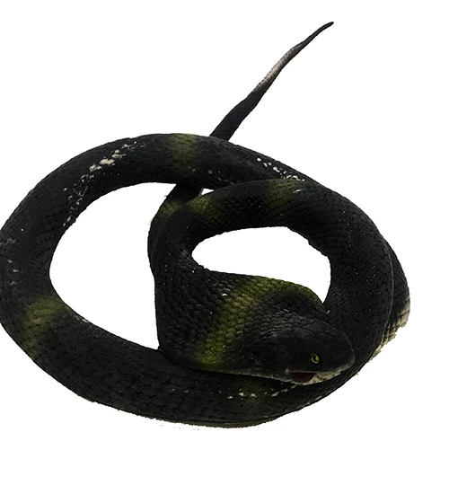 

Мягкая Реалистичная Кобра-Змея с плоской головкой черного цвета, 95 см