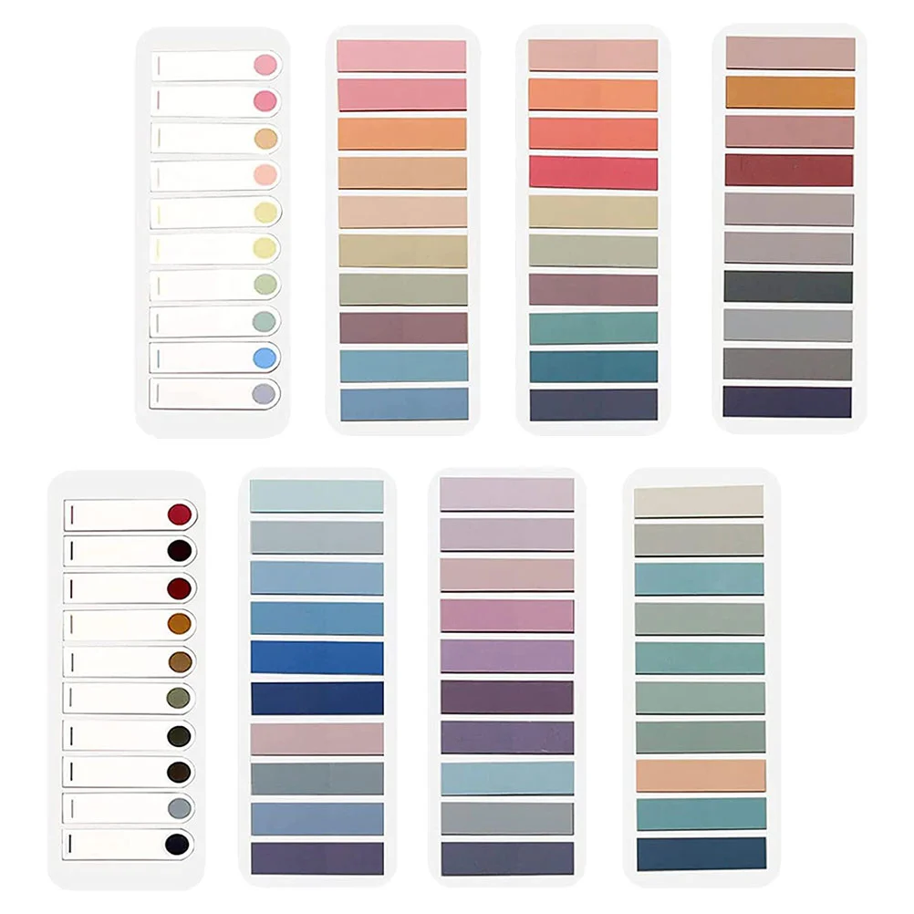 

8 Books Vintage Stickers Colorful Sticky Notes Reading Strips Portable Convenient Pads Page Marker Markers Supply Student