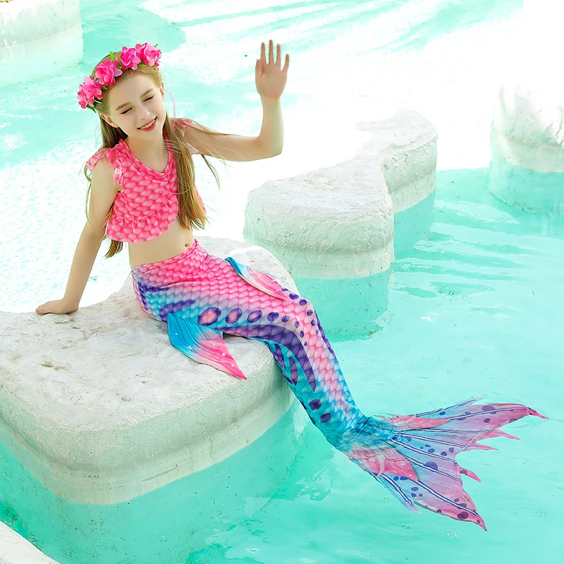 Детский женский костюм Русалочки пляжная одежда для косплея Хэллоуина |