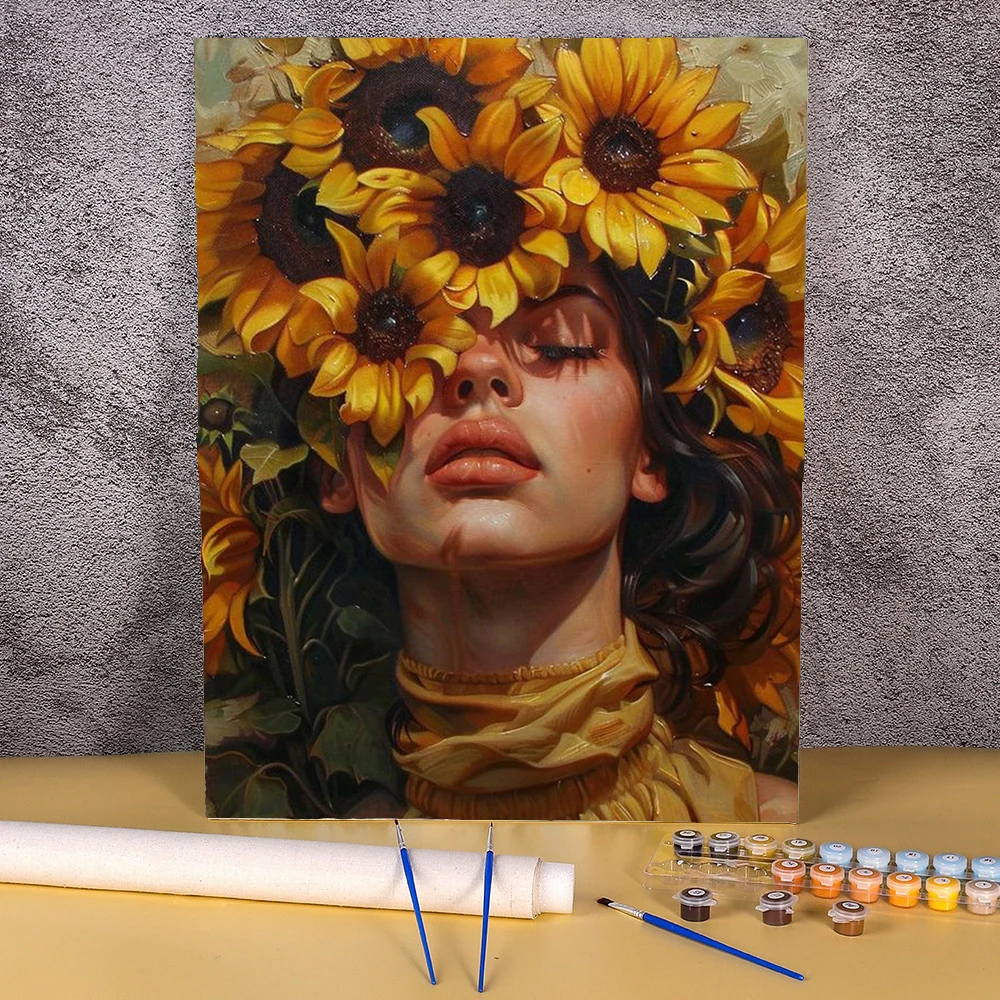 Набор для рисования по номерам на холсте Подсолнух 40 х0 см