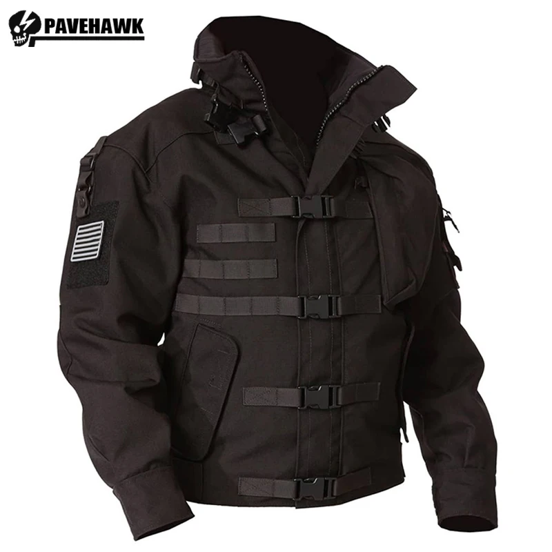 

High Quality Military Tactical Jacket Men Waterproof Wear-resistant Multi-pocket Bomber Jackets Outdoor Hiking Windproof Coat