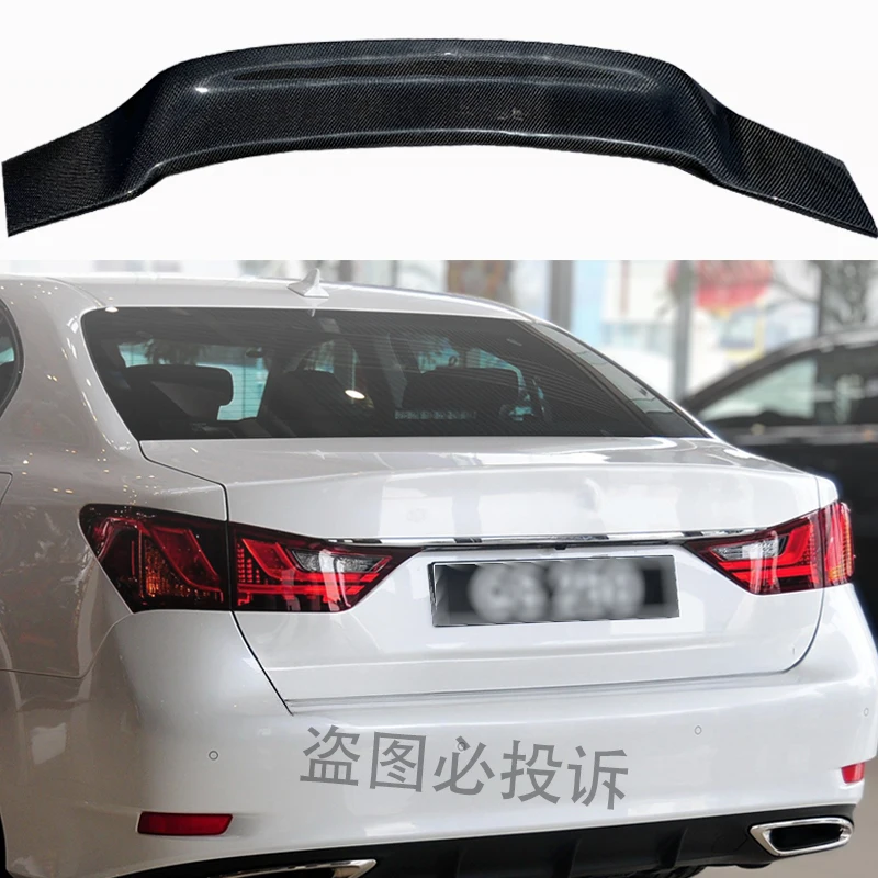 Фото 2014-2017 LEXUS GS200 GS300 GS450h GS350 GS-F GS200t Автомобильный задний багажник, хвостовое крыло, аксессуары для кузова, спойлер из углеродного волокна в стиле R №1